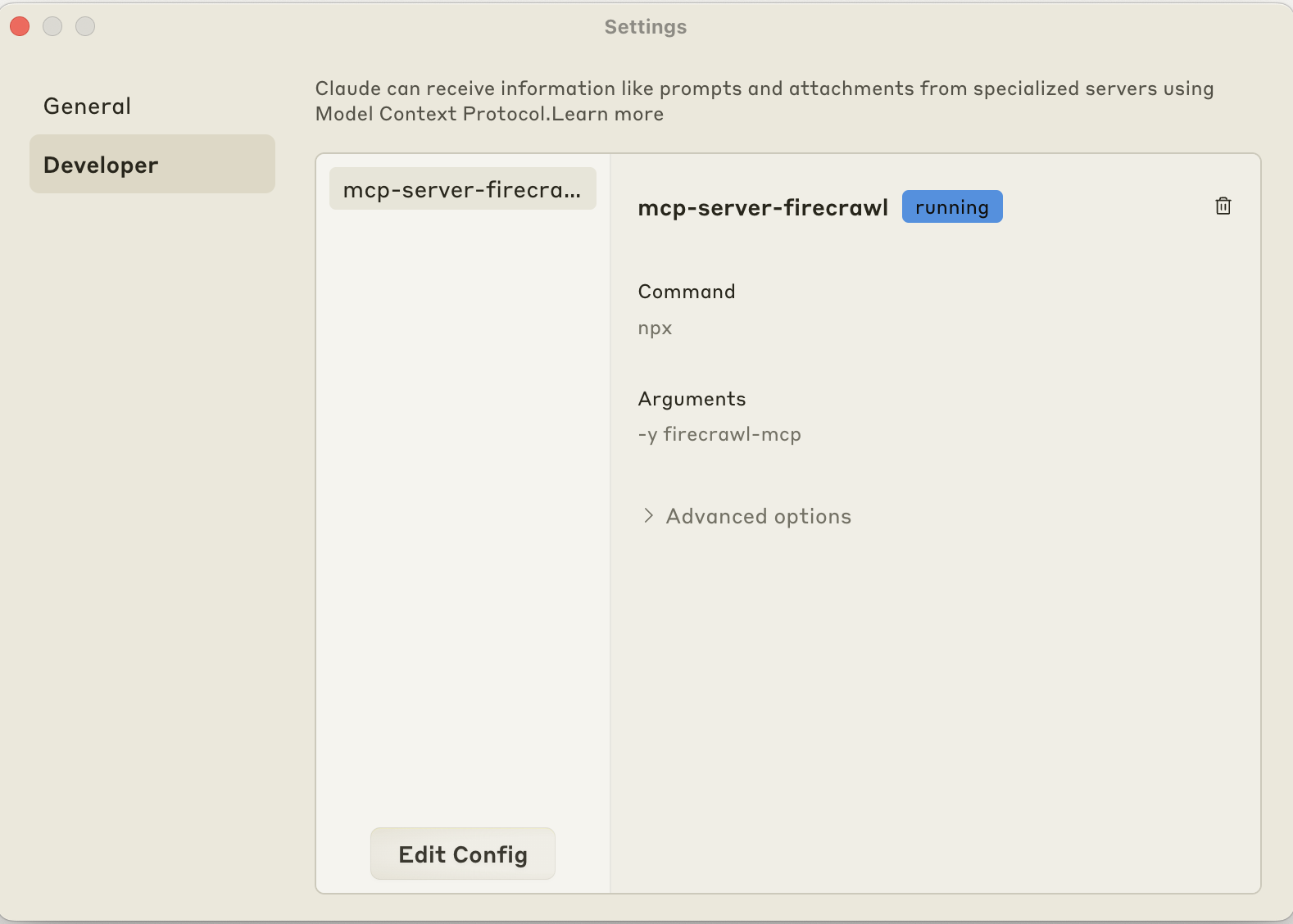 Claude Desktop MCP Settings